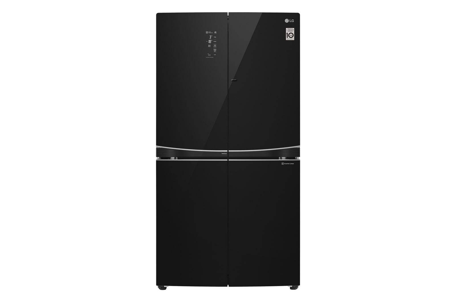 LG 725L French Door Fridge, with Dual Door-In-Door®, in Black Mirror Glass Finish, GF-D725BML