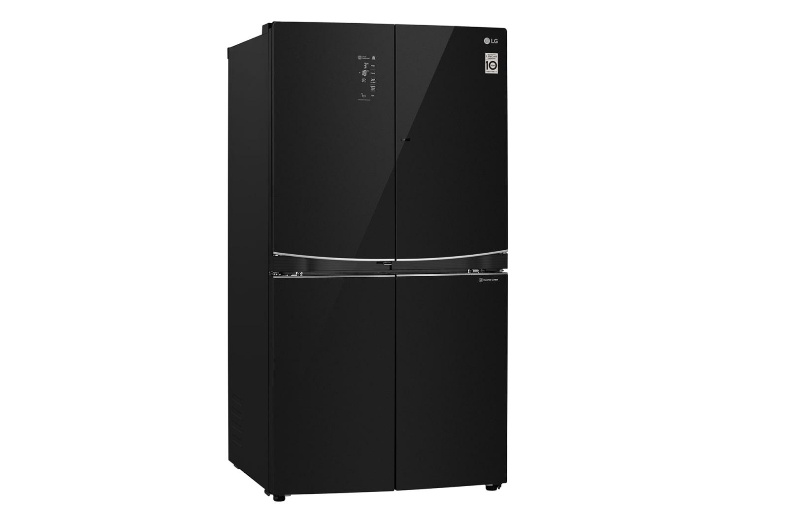 LG 725L French Door Fridge, with Dual Door-In-Door®, in Black Mirror Glass Finish, GF-D725BML