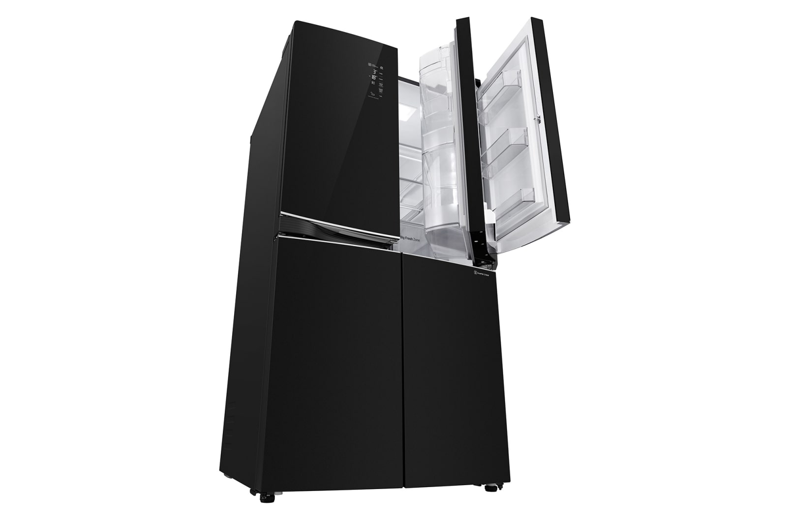 LG 725L French Door Fridge, with Dual Door-In-Door®, in Black Mirror Glass Finish, GF-D725BML