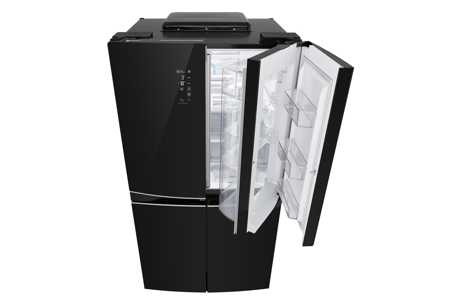 LG 725L French Door Fridge, with Dual Door-In-Door®, in Black Mirror Glass Finish, GF-D725BML