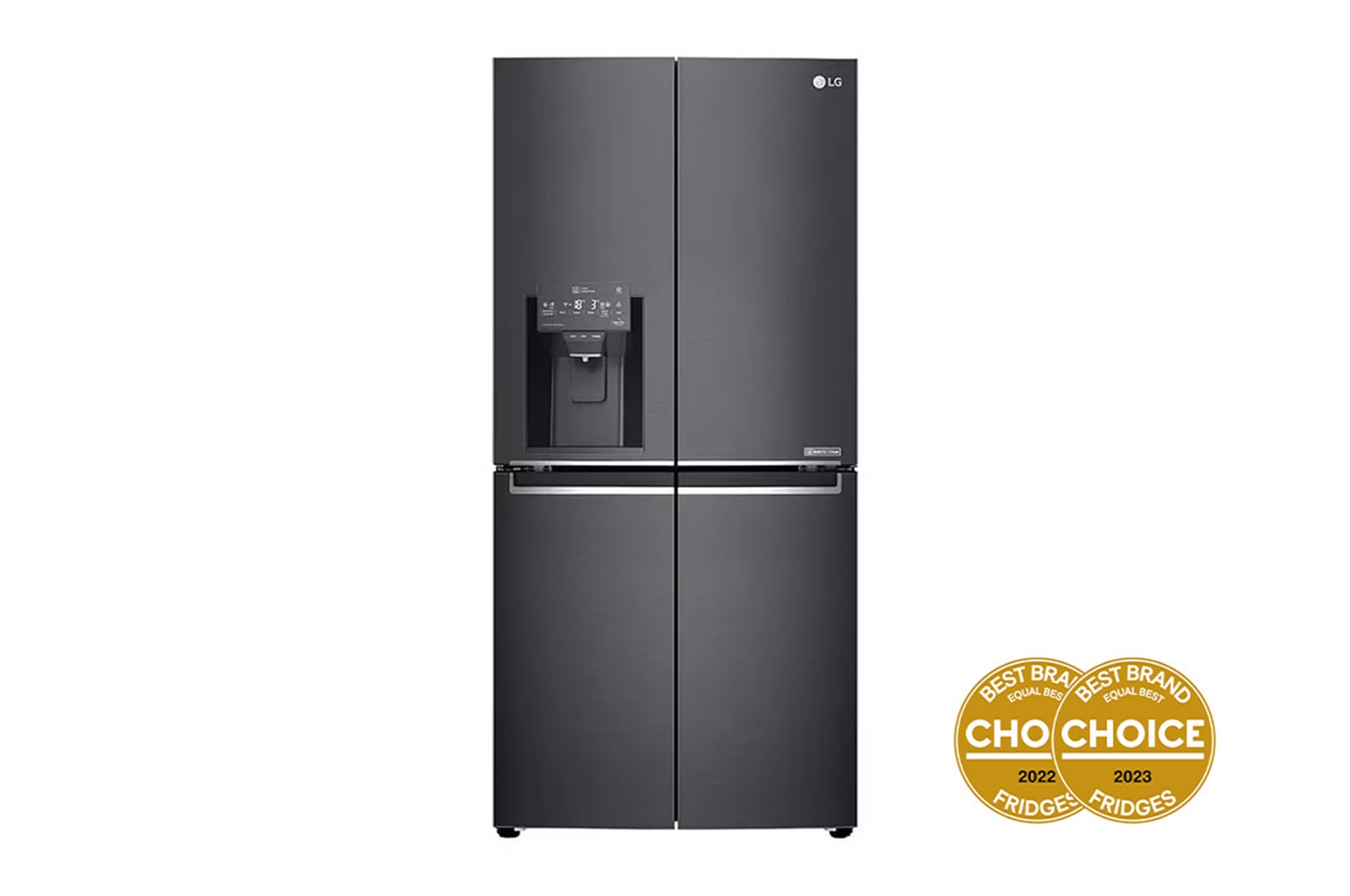 LG 506L Slim French Door Fridge with Ice & Water Dispenser , GF-L570MBL