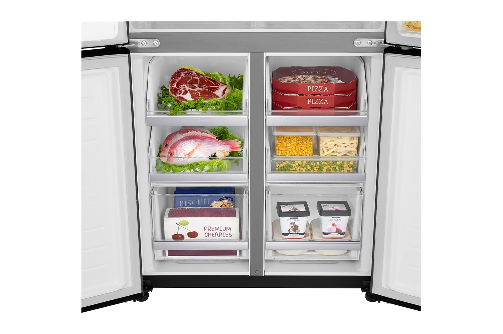 LG 506L Slim French Door Fridge with Ice & Water Dispenser , GF-L570MBL