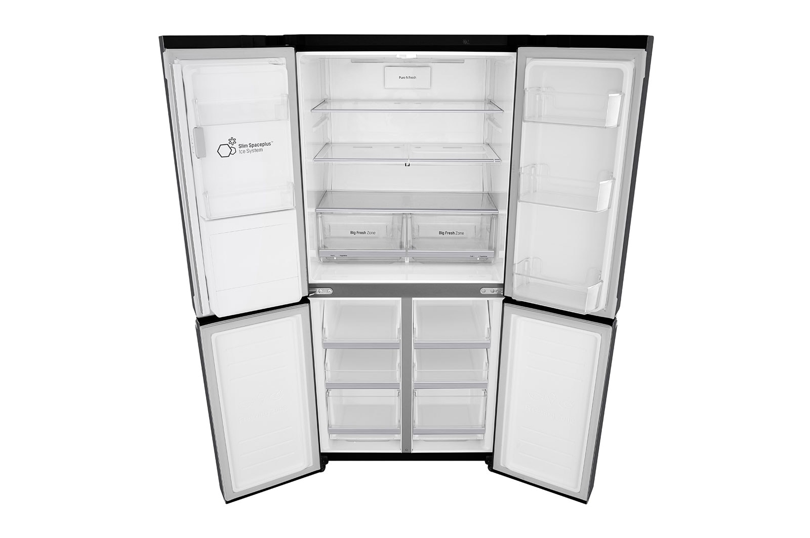 LG 506L Slim French Door Fridge with Ice & Water Dispenser , GF-L570MBL