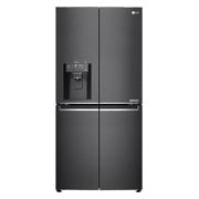 Front view of 506L Slim French Door Fridge - Ice & Water GF-L570MBL