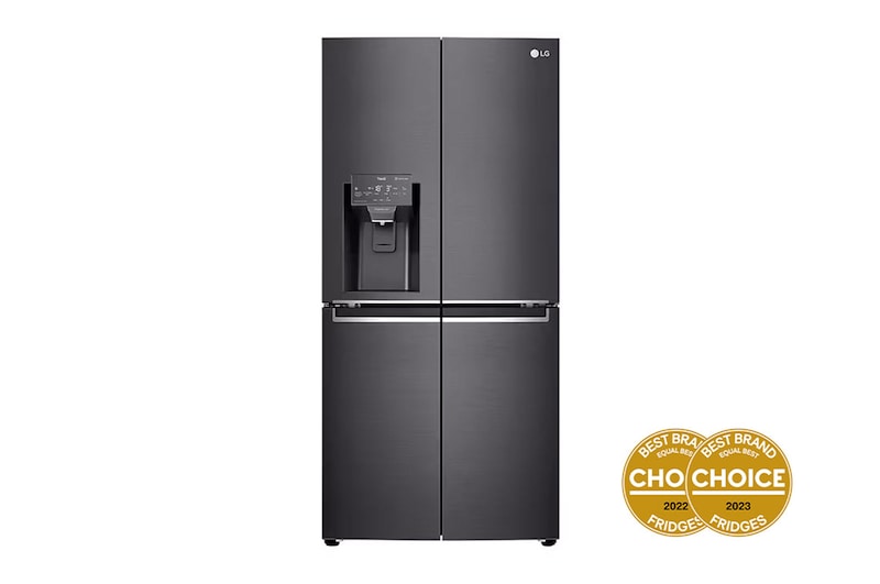 Front view of 506L Slim French Door Fridge - Ice & Water GF-L570MBNL