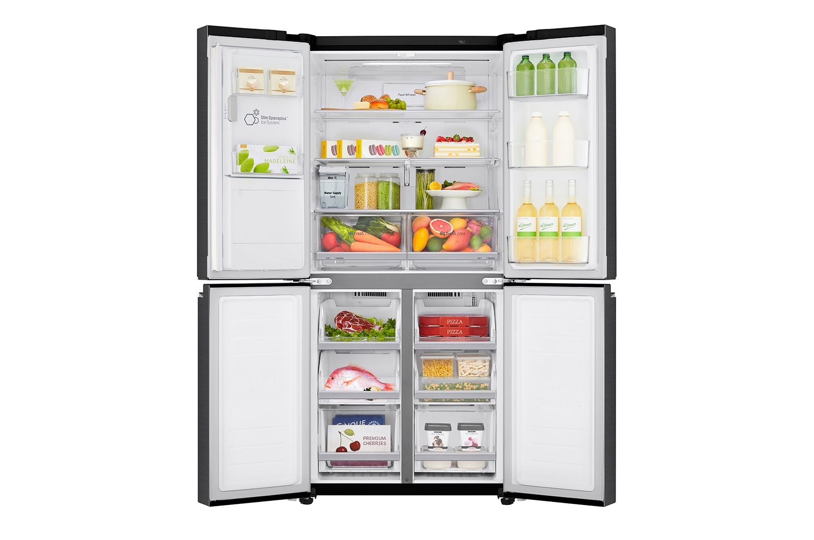 LG 506L Slim French Door Fridge - Ice & Water, GF-L570MBNL