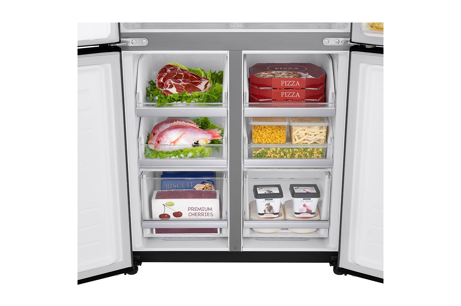 LG 506L Slim French Door Fridge - Ice & Water, GF-L570MBNL