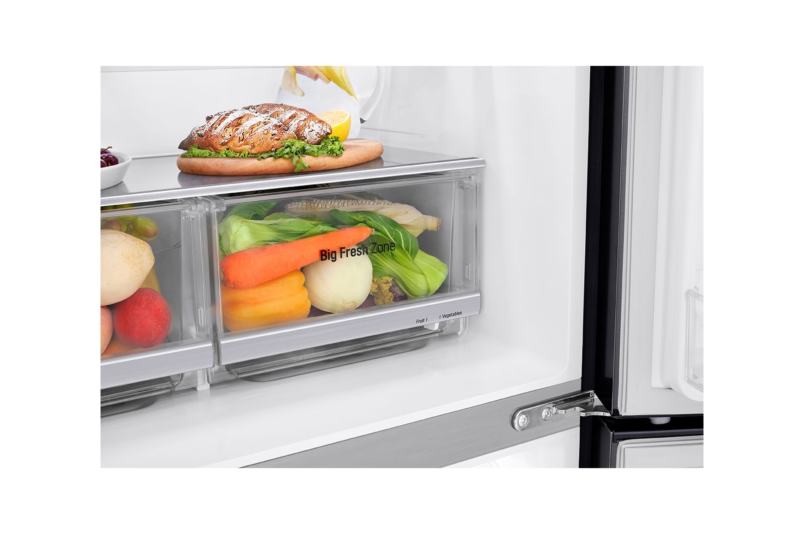 LG 506L Slim French Door Fridge - Ice & Water, GF-L570MBNL