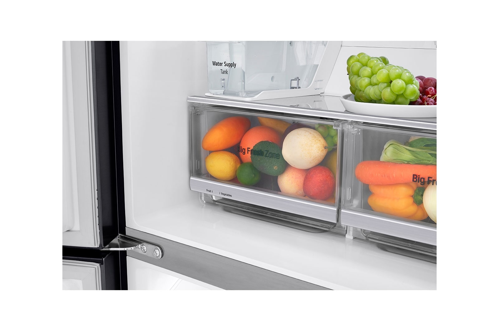 LG 506L Slim French Door Fridge - Ice & Water, GF-L570MBNL