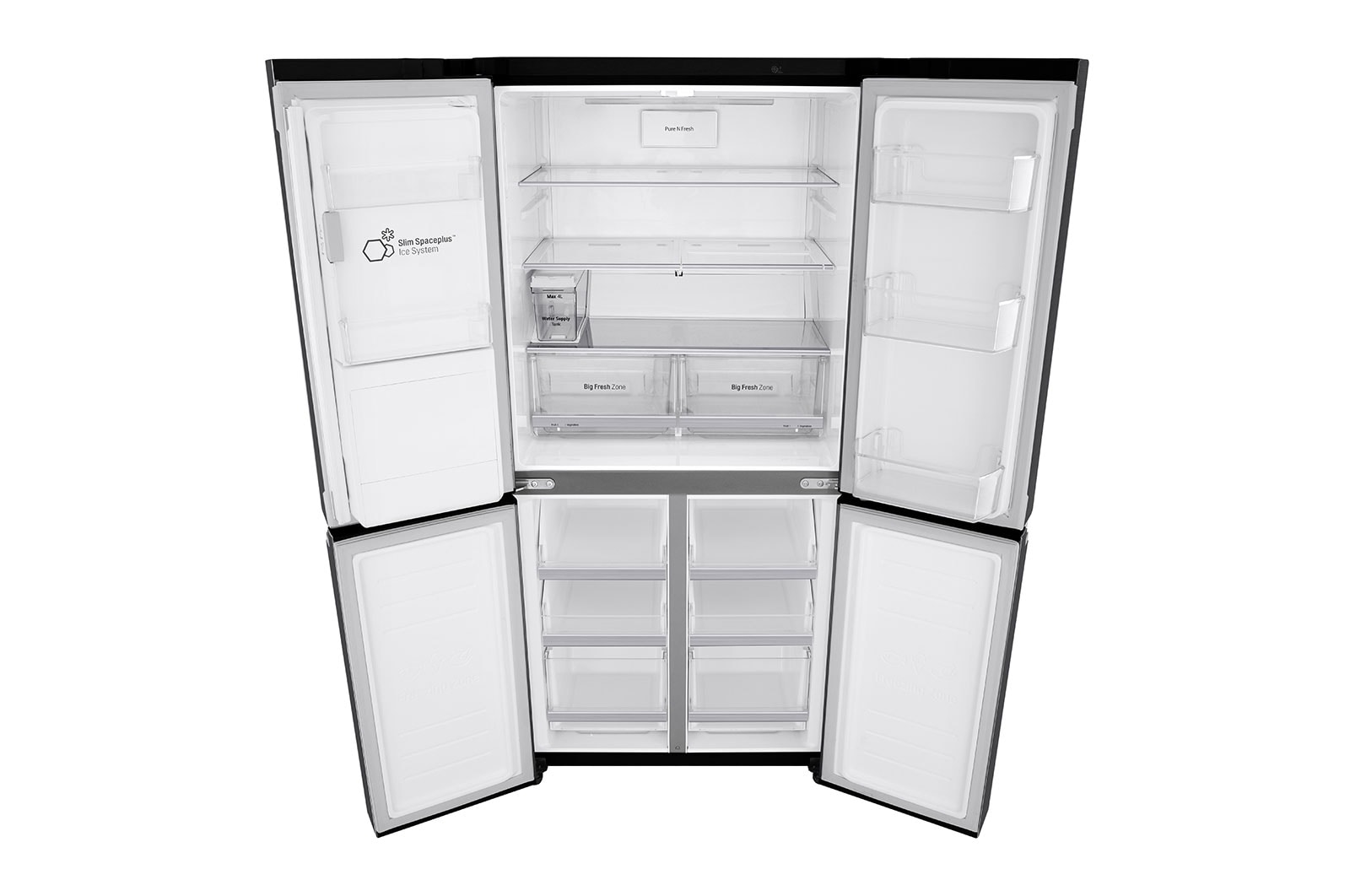 LG 506L Slim French Door Fridge - Ice & Water, GF-L570MBNL