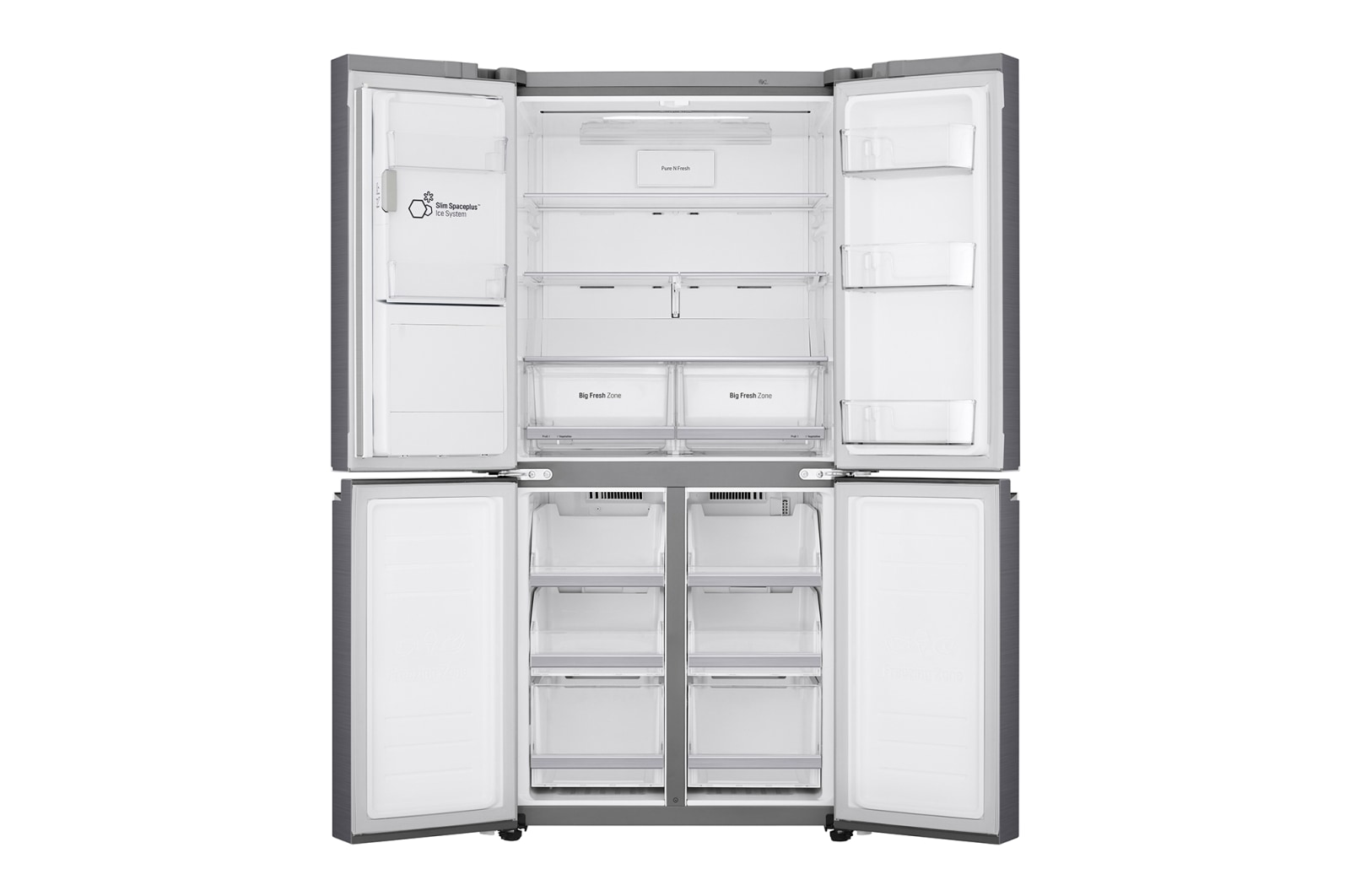 LG 506L Slim French Door Fridge with Ice & Water Dispenser , GF-L570PL