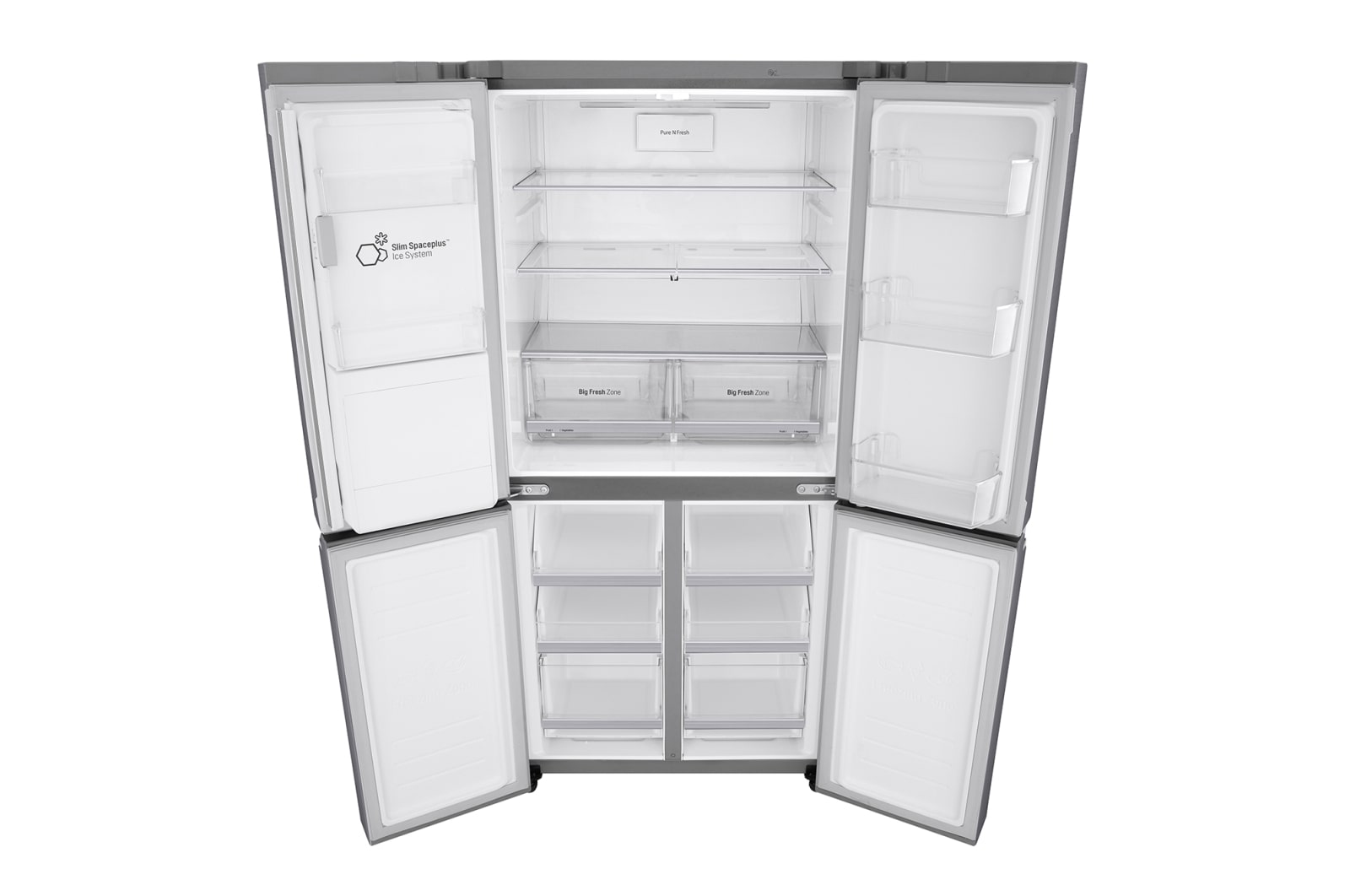 LG 506L Slim French Door Fridge with Ice & Water Dispenser , GF-L570PL