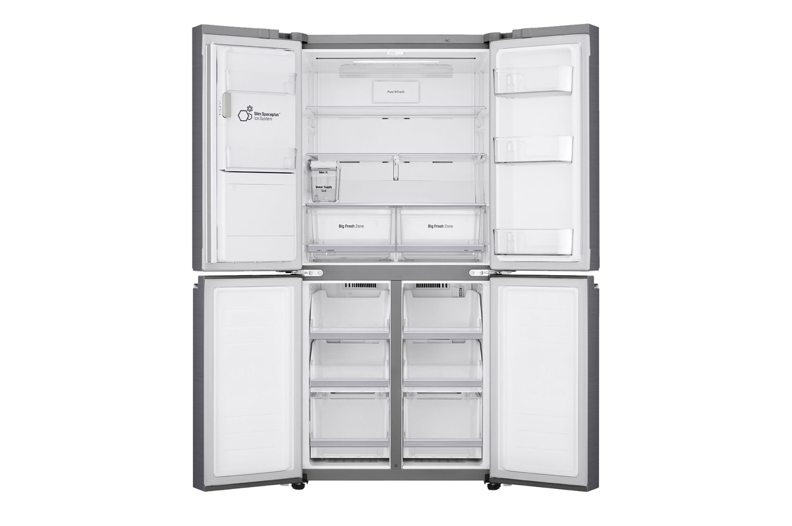 LG 506L Slim French Door Fridge - Non-Plumbed, GF-L570PNL