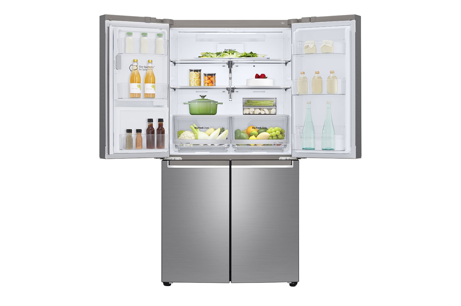 LG 637L French Door Fridge with Ice & Water Dispenser in Stainless Finish, GF-L706PL