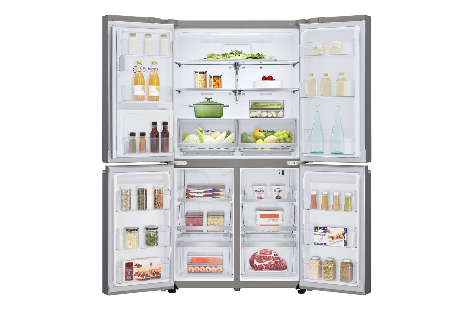 LG 637L French Door Fridge with Ice & Water Dispenser in Stainless Finish, GF-L706PL