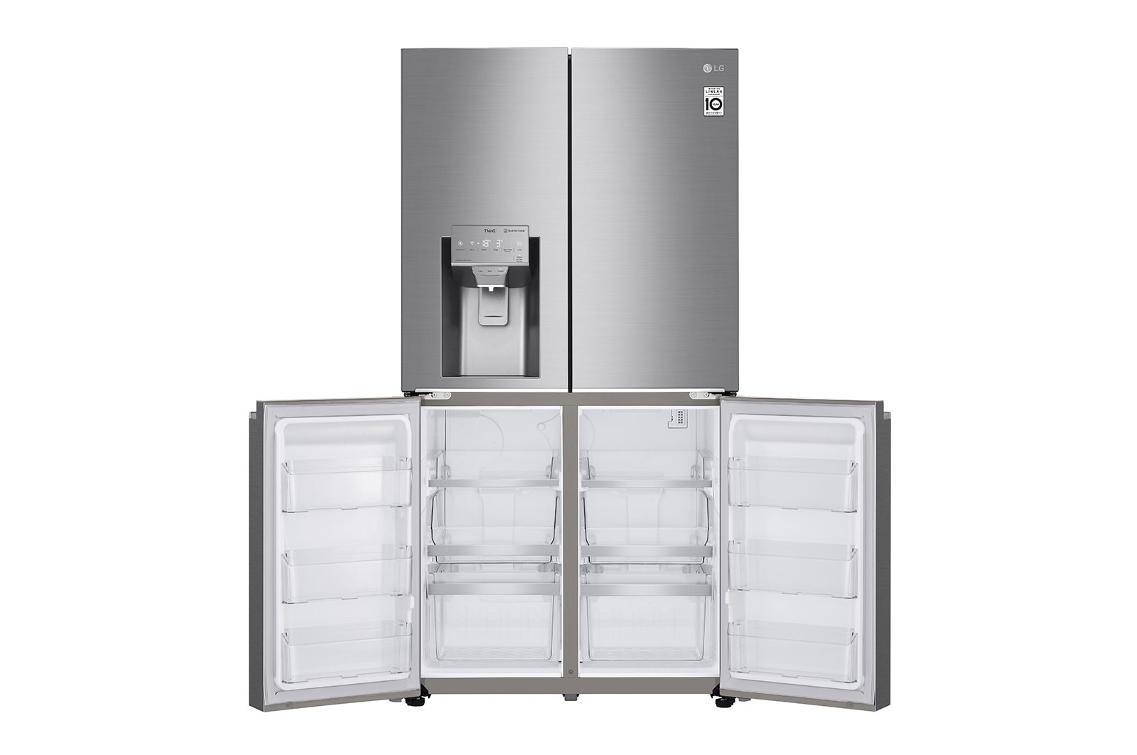 LG 637L French Door Fridge with Ice & Water Dispenser in Stainless Finish, GF-L706PL