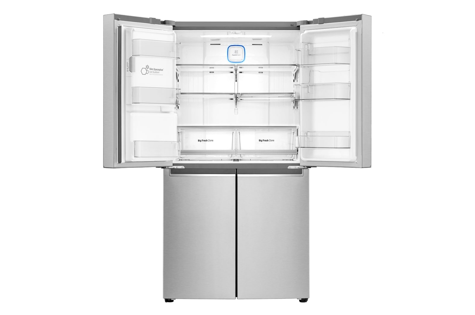 LG 708L French Door Fridge, in Brushed Steel Finish, GF-L708PL