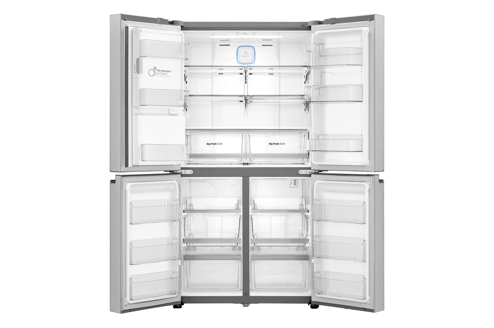 LG 708L French Door Fridge, in Brushed Steel Finish, GF-L708PL