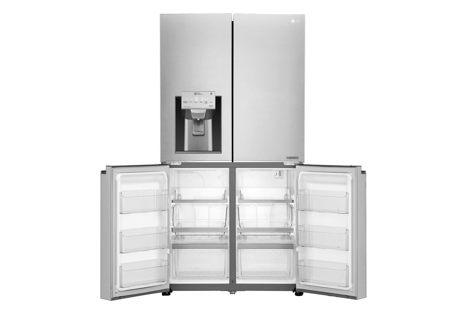 LG 708L French Door Fridge, in Brushed Steel Finish, GF-L708PL