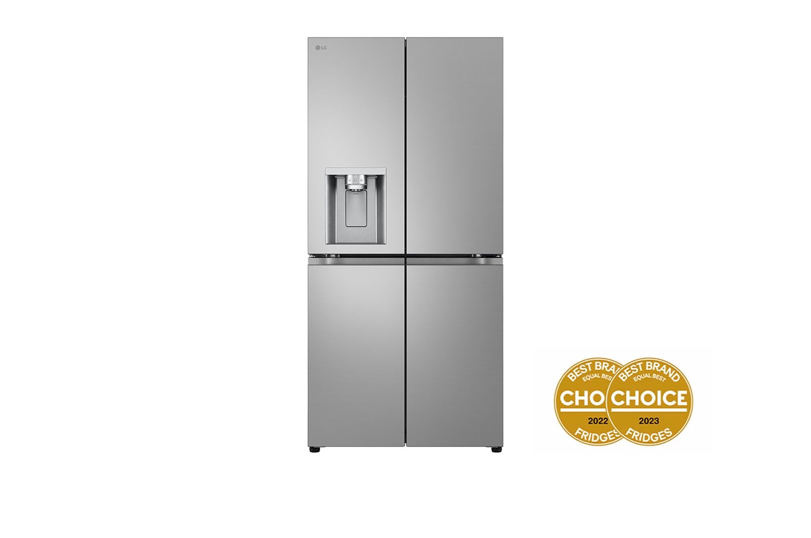 LG 506L Slim French Door Fridge with Non-Plumbed Ice & Water Dispenser, GF-LN500PL