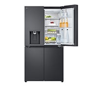 LG 636L French Door Fridge with Non-Plumbed Ice & Water Dispenser, GF-LN700MBL