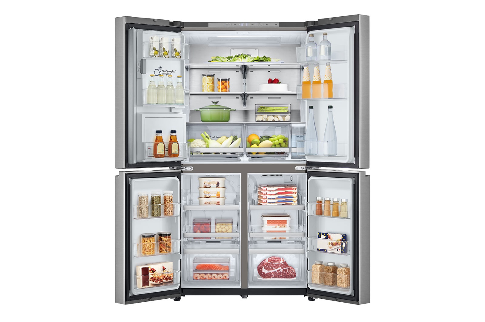 LG 636L French Door Fridge with Non-Plumbed Ice & Water Dispenser, GF-LN700PL