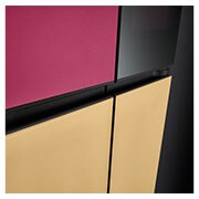 LG 617L French Door Fridge with MoodUP® LED Door Panels + Styler Steam Clothing Care System® with ThinQ® - 3 Garment in Black Glass, GF-MV600-S3