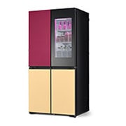 LG 617L French Door Fridge with MoodUP® LED Door Panels + Styler Steam Clothing Care System® with ThinQ® - 3 Garment in Black Glass, GF-MV600-S3