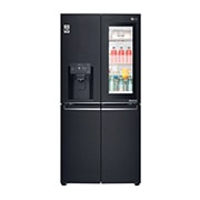 LG 508L Slim French Door Fridge, with InstaView Door-In-Door®, in Matte Black Finish, GF-V570MBL