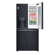 LG 508L Slim French Door Fridge, with InstaView Door-In-Door®, in Matte Black Finish, GF-V570MBL