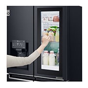 LG 508L Slim French Door Fridge, with InstaView Door-In-Door®, in Matte Black Finish, GF-V570MBL