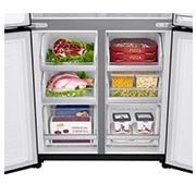 LG 508L Slim French Door Fridge, with InstaView Door-In-Door®, in Matte Black Finish, GF-V570MBL