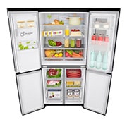 LG 508L Slim French Door Fridge, with InstaView Door-In-Door®, in Matte Black Finish, GF-V570MBL