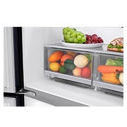 LG 508L Slim French Door Fridge, with InstaView Door-In-Door®, in Matte Black Finish, GF-V570MBL