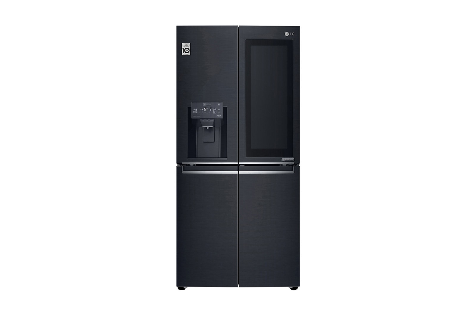 LG 508L Slim French Door Fridge, with InstaView Door-In-Door®, in Matte Black Finish, GF-V570MBL