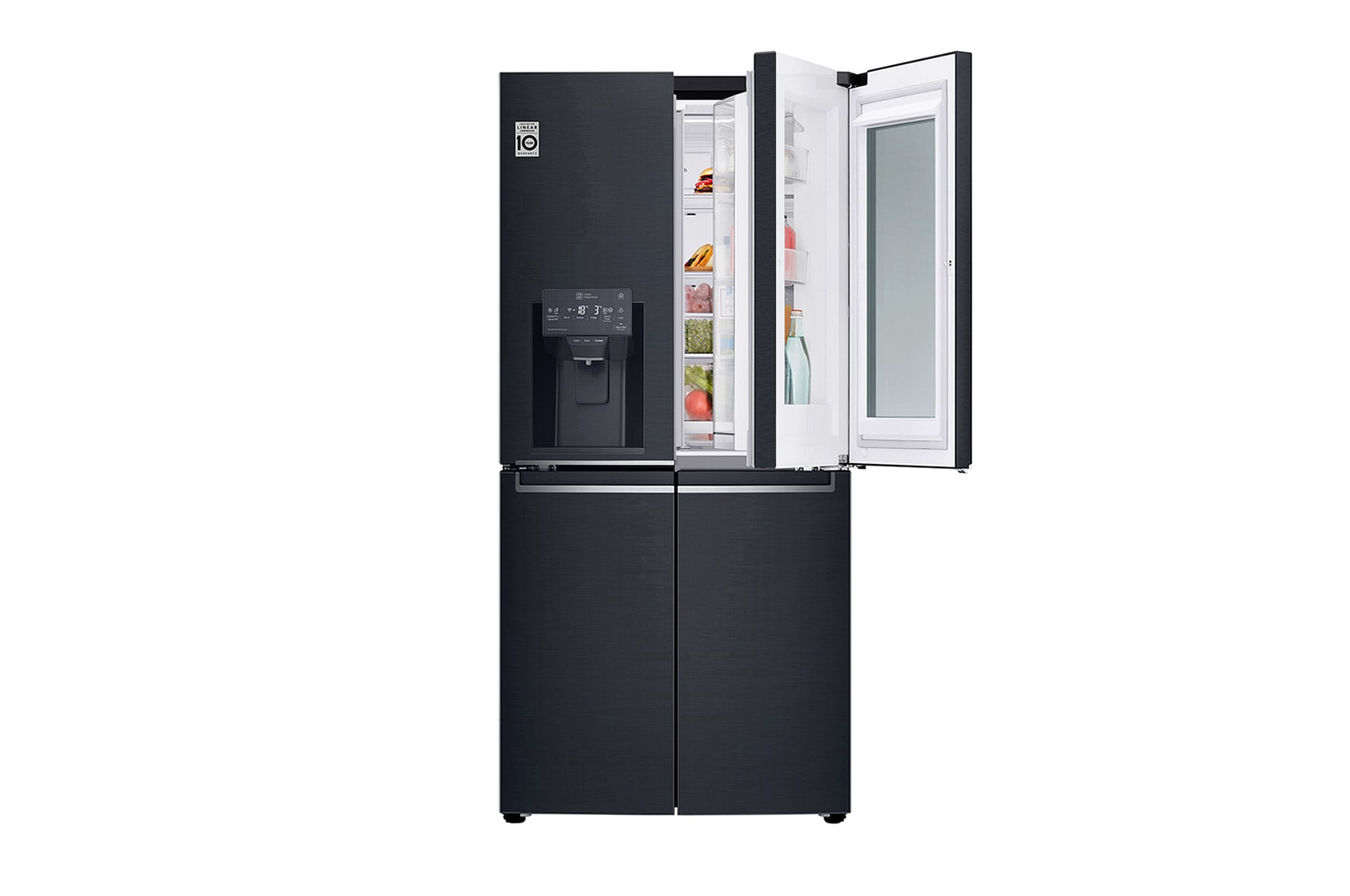 LG 508L Slim French Door Fridge, with InstaView Door-In-Door®, in Matte Black Finish, GF-V570MBL