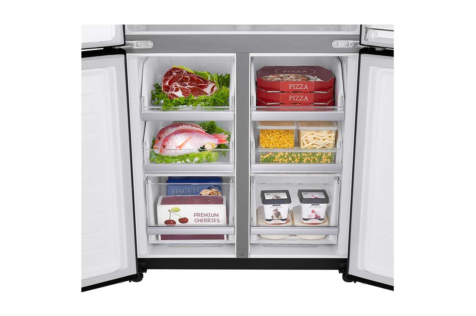 LG 508L Slim French Door Fridge, with InstaView Door-In-Door®, in Matte Black Finish, GF-V570MBL