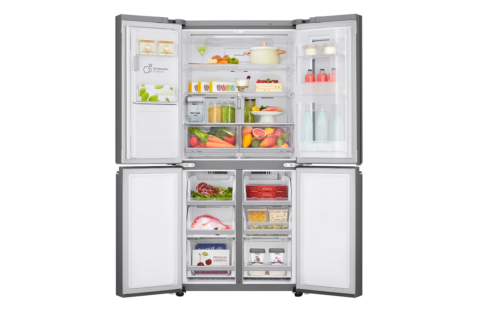 LG 508L Slim French Door Fridge - Non-Plumbed, GF-V570PNL