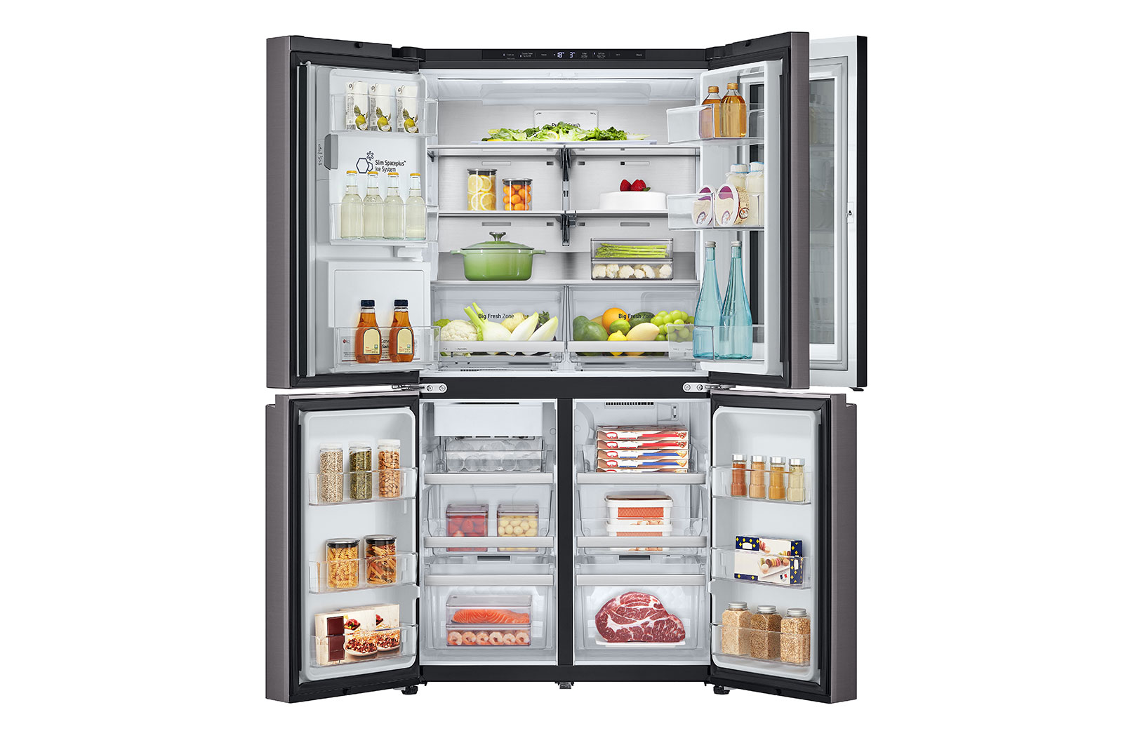 LG 642L InstaView® French Door Fridge in Black Stainless Finish GF-V700BSLC, GF-V700BSLC