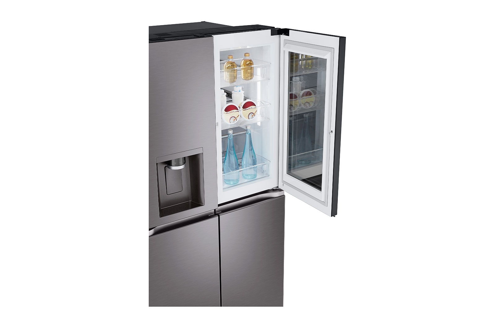 LG 642L InstaView® French Door Fridge in Black Stainless Finish GF-V700BSLC, GF-V700BSLC