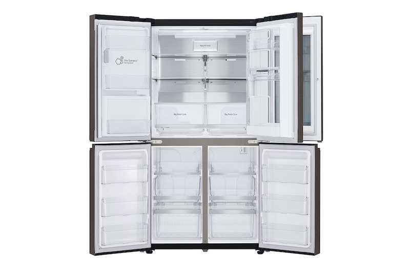LG 637L French Door Fridge, with InstaView Door-In-Door®, in Black Stainless Finish, GF-V706BSL