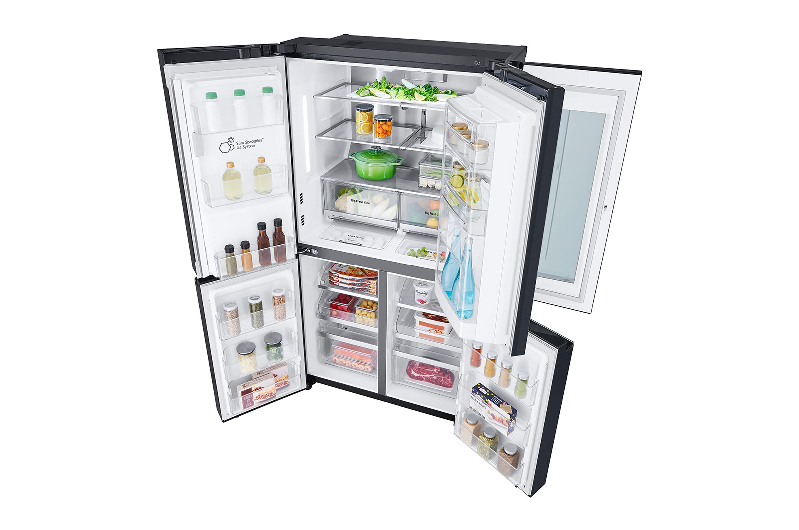 LG 637L French Door Fridge, with InstaView Door-In-Door®, in Matte Black finish, GF-V706MBL