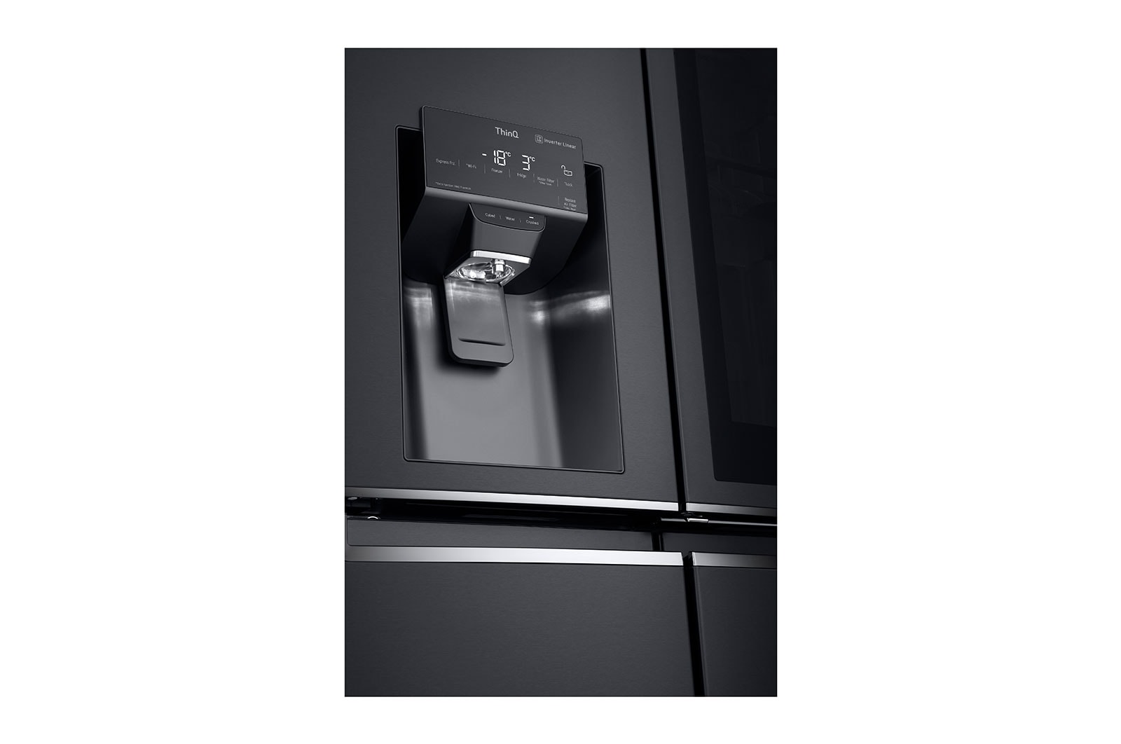 LG 637L French Door Fridge, with InstaView Door-In-Door®, in Matte Black finish, GF-V706MBL