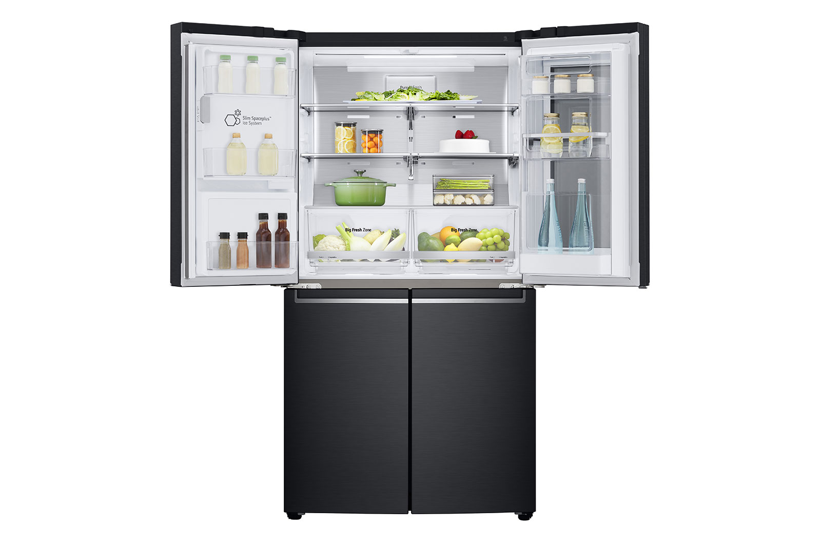 LG 637L French Door Fridge in Matte Black Finish, GF-V706MBLC