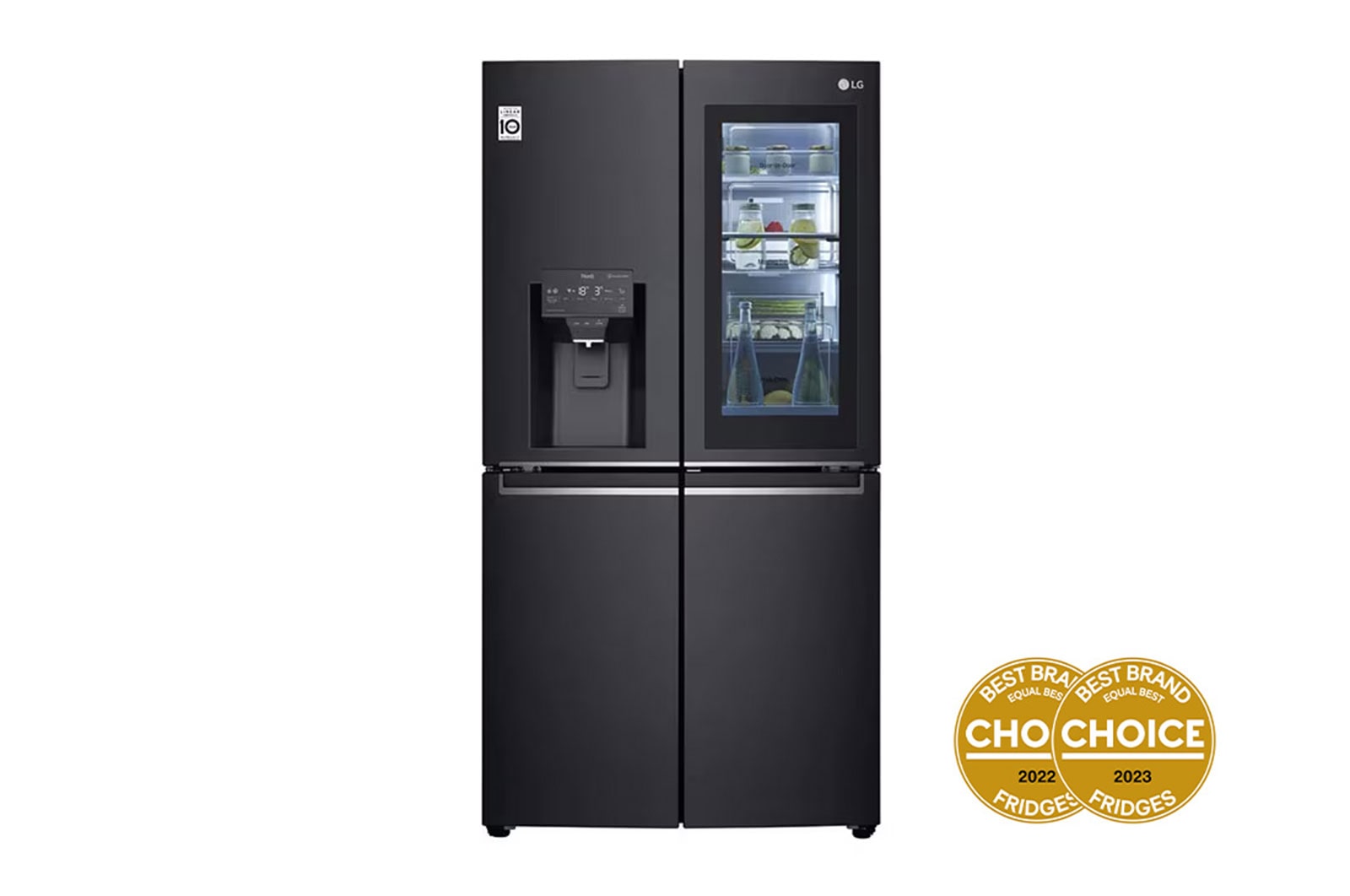 LG 637L French Door Fridge in Matte Black Finish, GF-V706MBLC