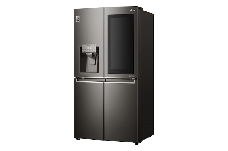 LG 708L French Door Fridge, with InstaView Door-in-Door®, in Black Stainless Steel, GF-V708BSL