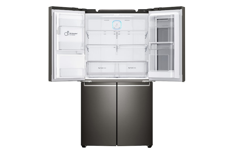 LG 708L French Door Fridge, with InstaView Door-in-Door®, in Black Stainless Steel, GF-V708BSL