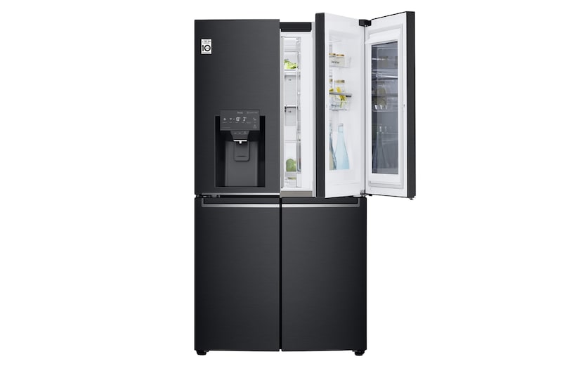 LG 852L French Door Fridge, with InstaView Door-In-Door®, in Matte Black finish, GF-V910MBL