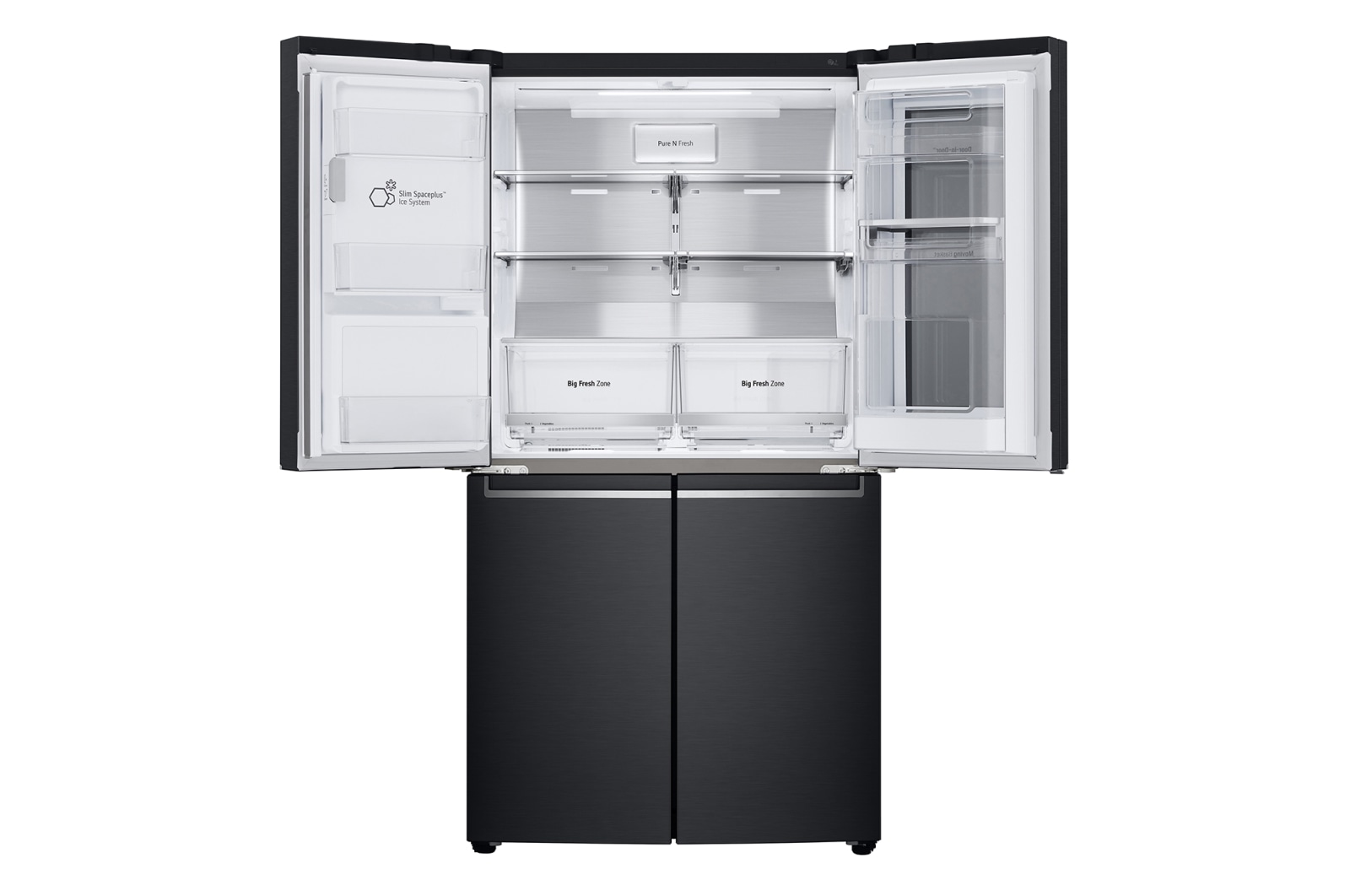 LG 852L French Door Fridge, with InstaView Door-In-Door®, in Matte Black finish, GF-V910MBL