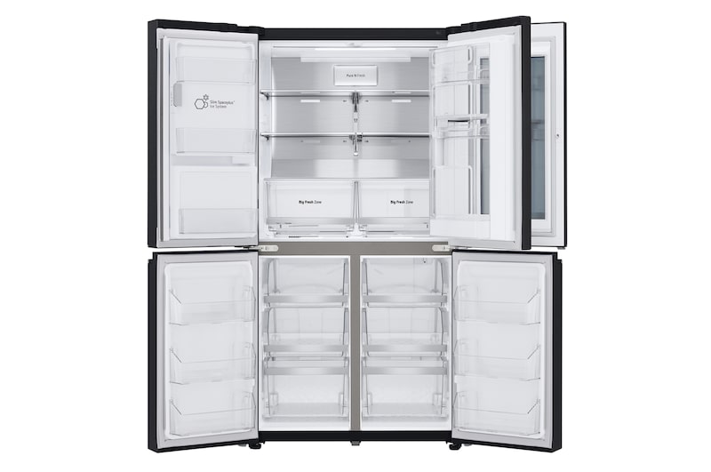 LG 852L French Door Fridge, with InstaView Door-In-Door®, in Matte Black finish, GF-V910MBL